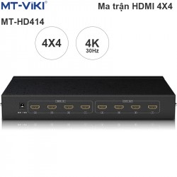 Bộ chuyển mạch HDMI Ma trận 4x4 MT-HD414 - Hỗ trợ 4K