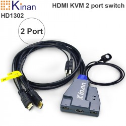 KVM switch 2 port HDMI dạng cáp Kinan HD1302